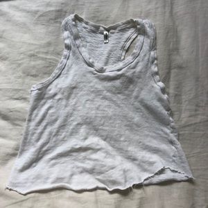 White distressed tank top